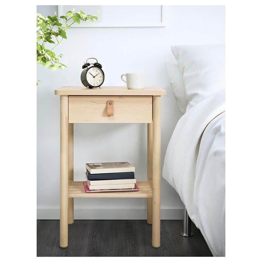 Ikea birch on sale bedside table